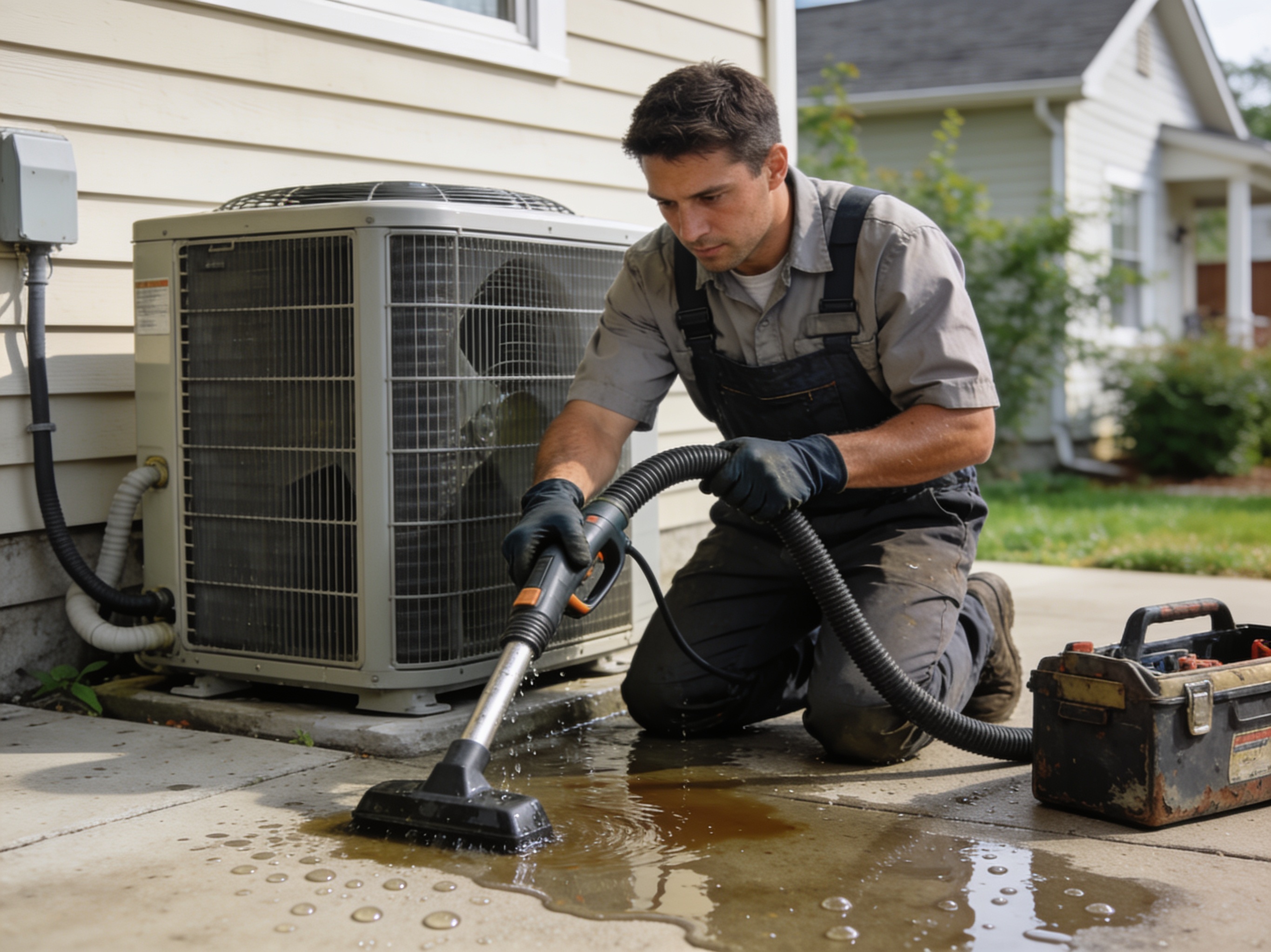 A/C Condensate Overflow Water Cleanup in Oshkosh