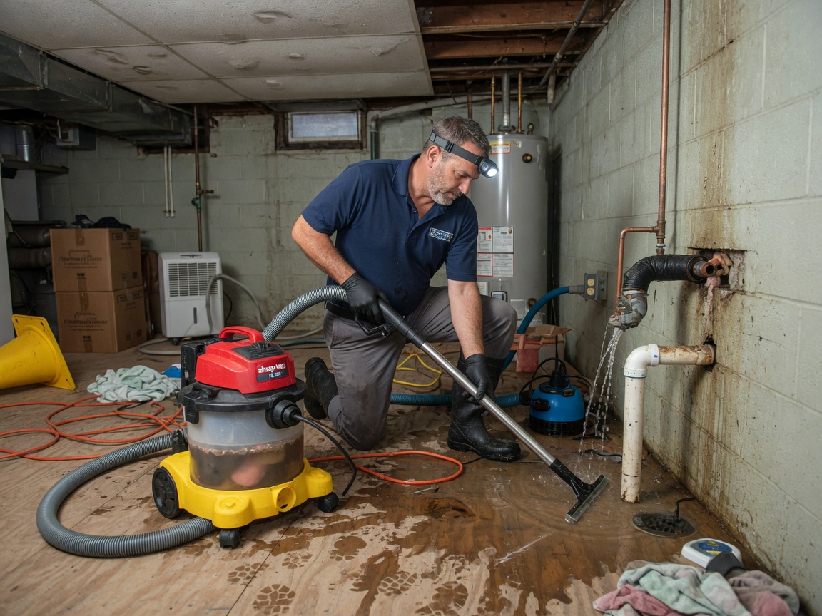 Plumbing Leak Water Extraction in Oshkosh