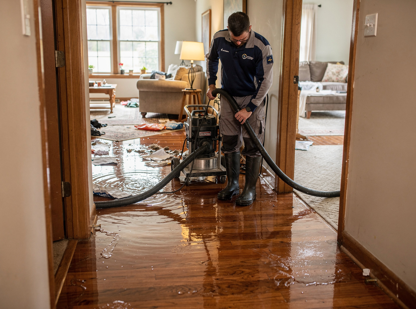 Water Spreading Into Multiple Rooms in Oshkosh
